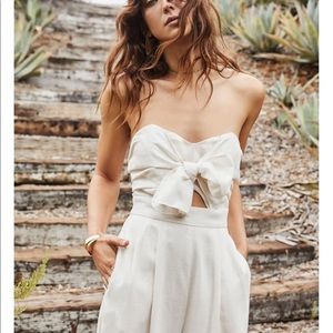 Astr the label Mara strapless jumpsuit